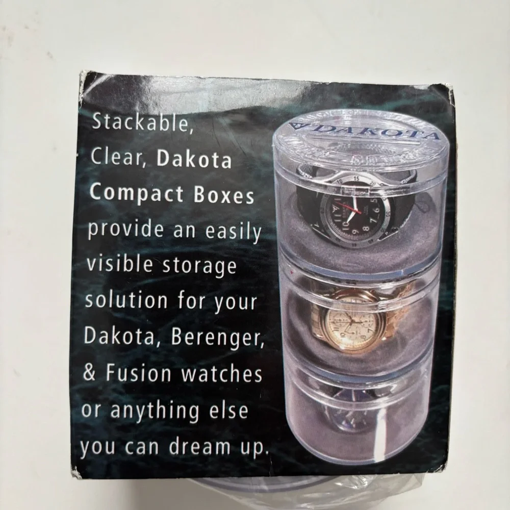Lot of 2 Dakota Stackable Watches Black Band Blk/Red Face White Band Silver Face